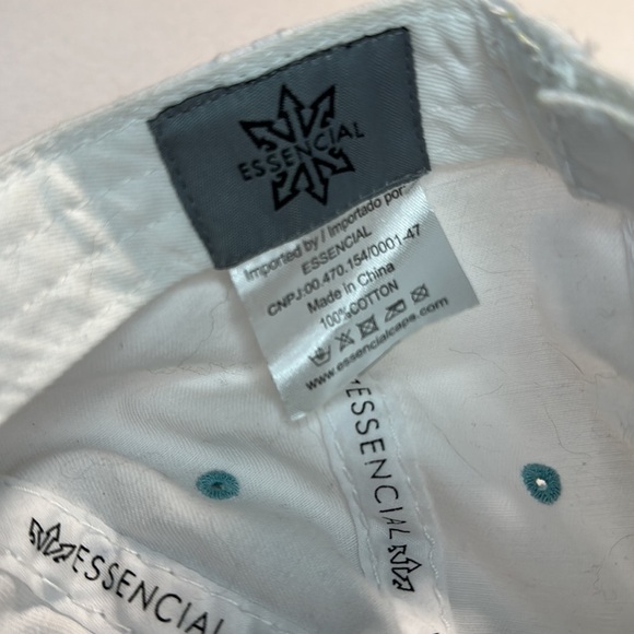 🔵 MIAMI Ball Cap Hat With Floral Brim And Adjustable Velcro Strap - Picture 8 of 9